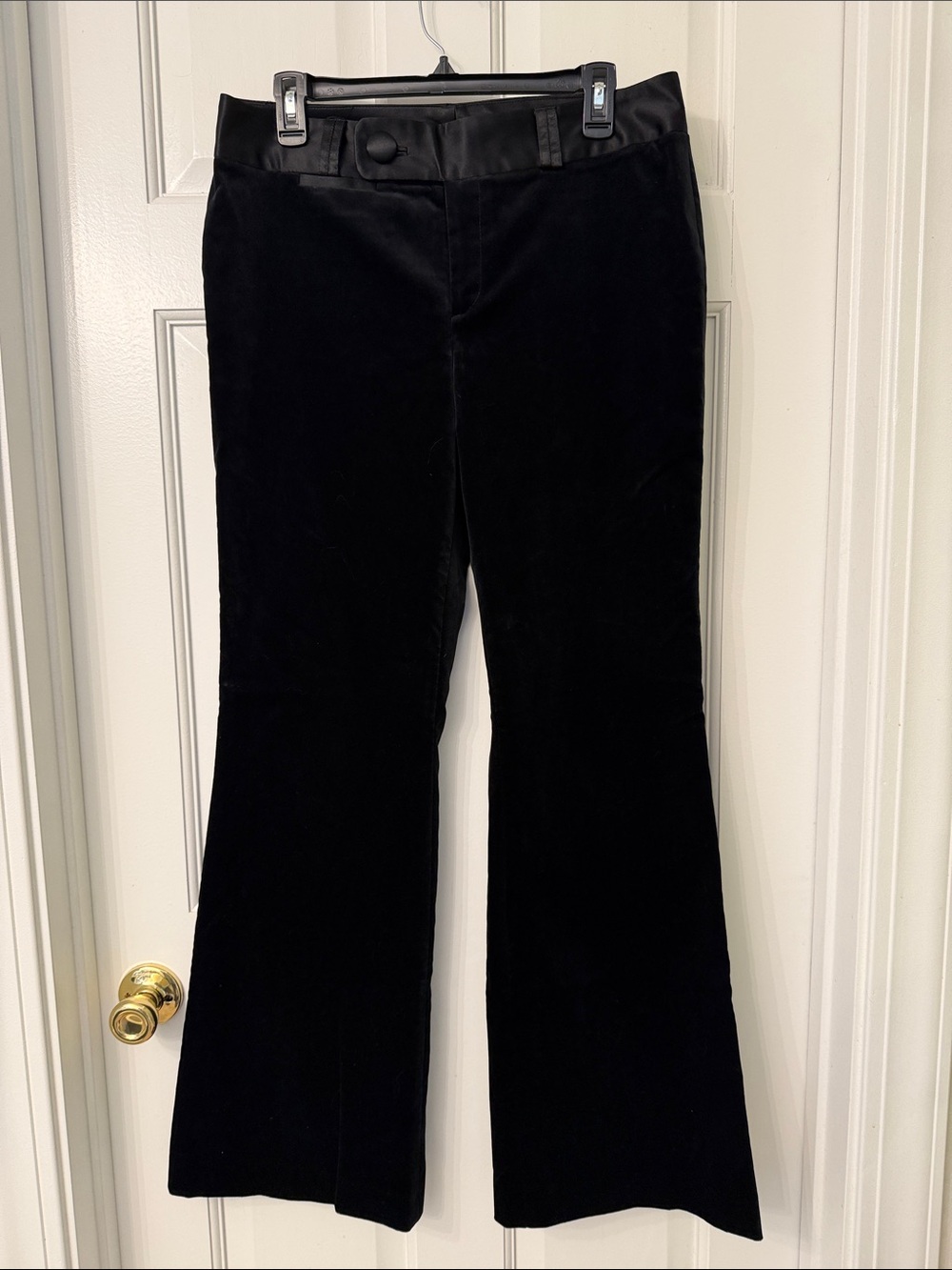 Banana Republic Black Velvet Flare Jeans